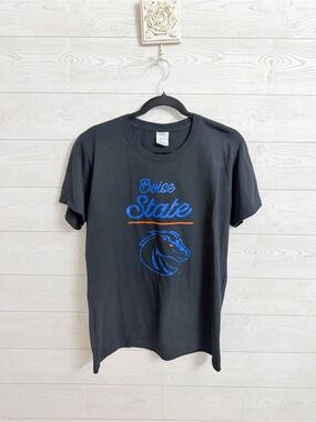 Port Authority Women’s Boise State Black Graphic Tee - Broncos Logo. Size L